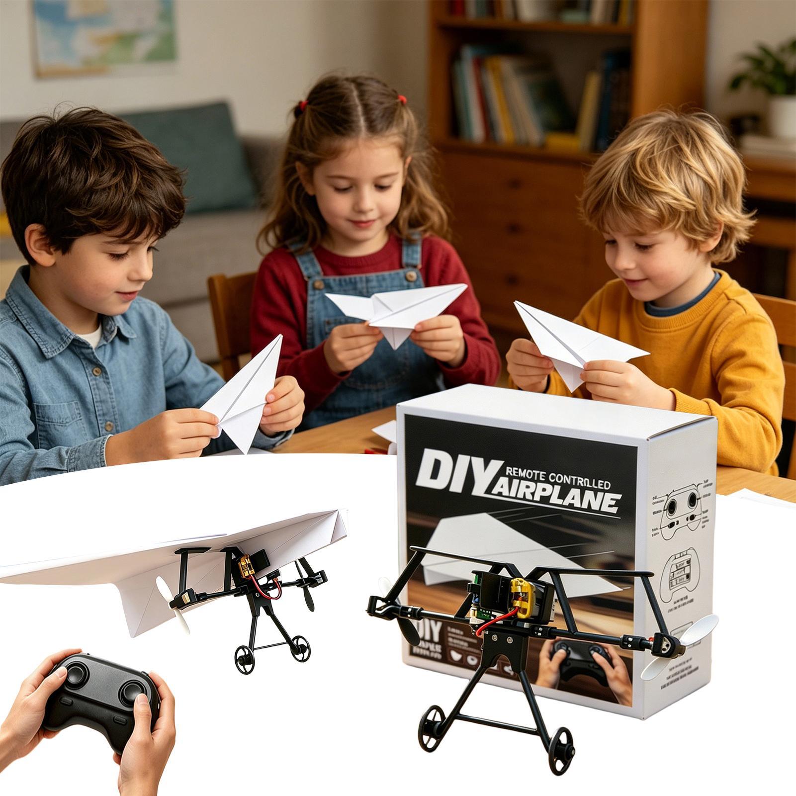 Kids Outdoor Fun - DIY RC Paper Airplane Kit Plane