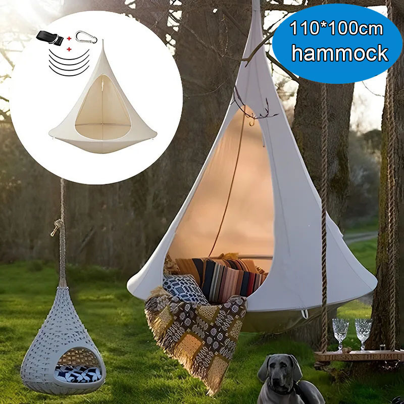 Kids Outdoor Hammock Chair - Outdoor Waterproof Hammock Double Cacoon Hanging