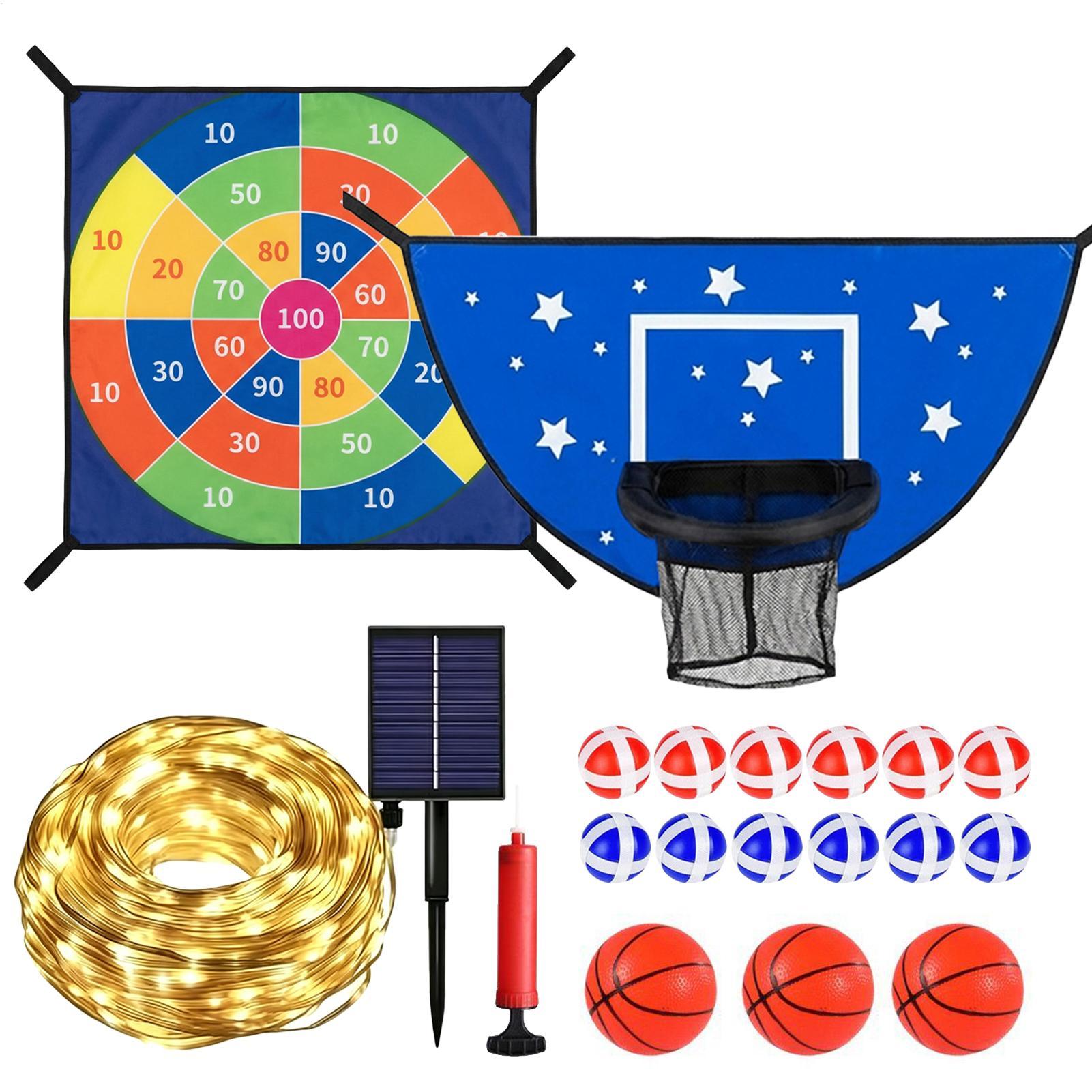 Kids Outdoor Fun - Basketball Goal For Trampoline With Dart