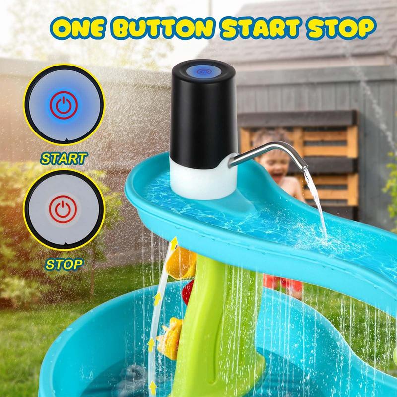 Kids Outdoor Water Play Table - Kids Water Pump Fun Outdoor Water