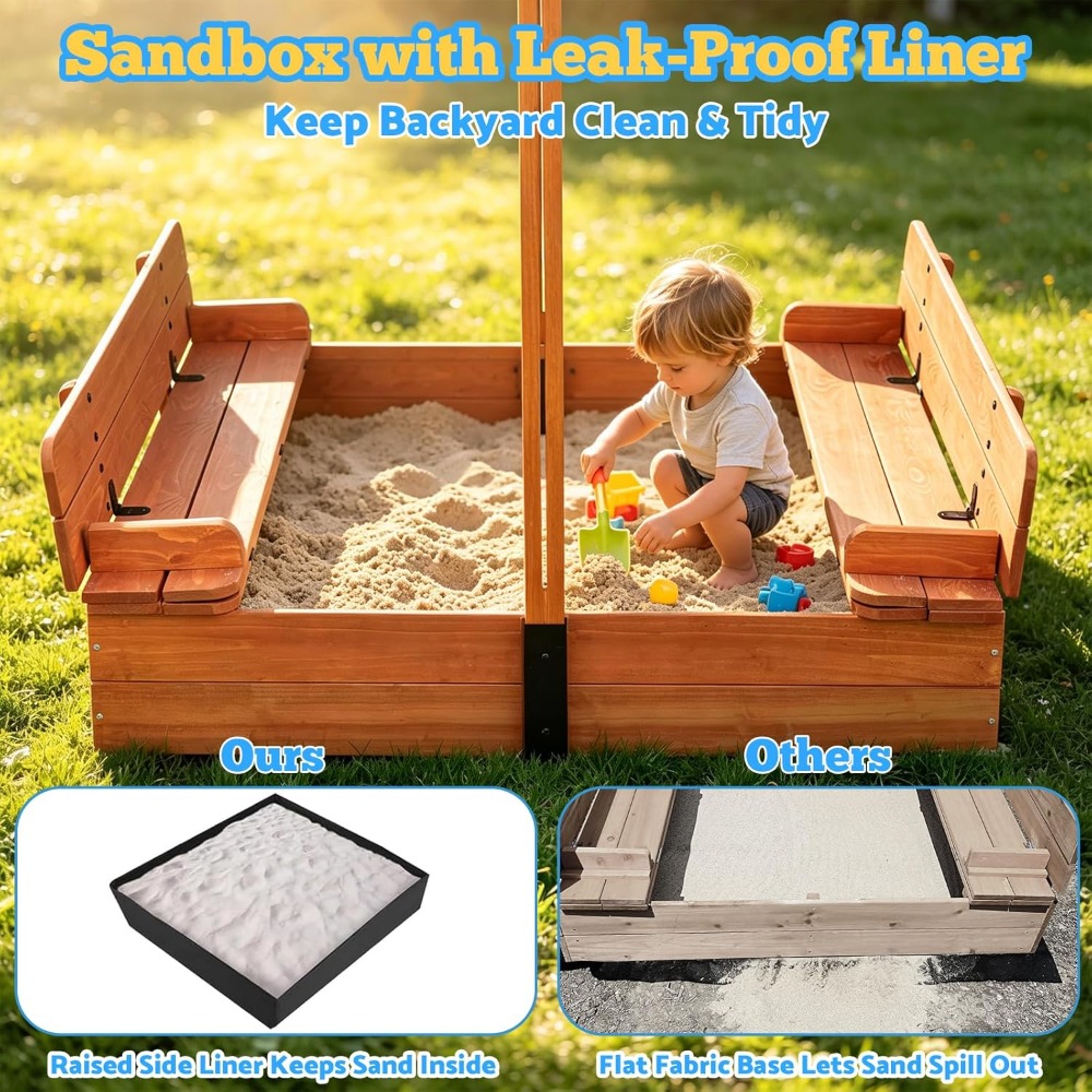 US Shipping Wooden Kids Sandbo - đánh giá và giá Kids Outdoor Sandbox