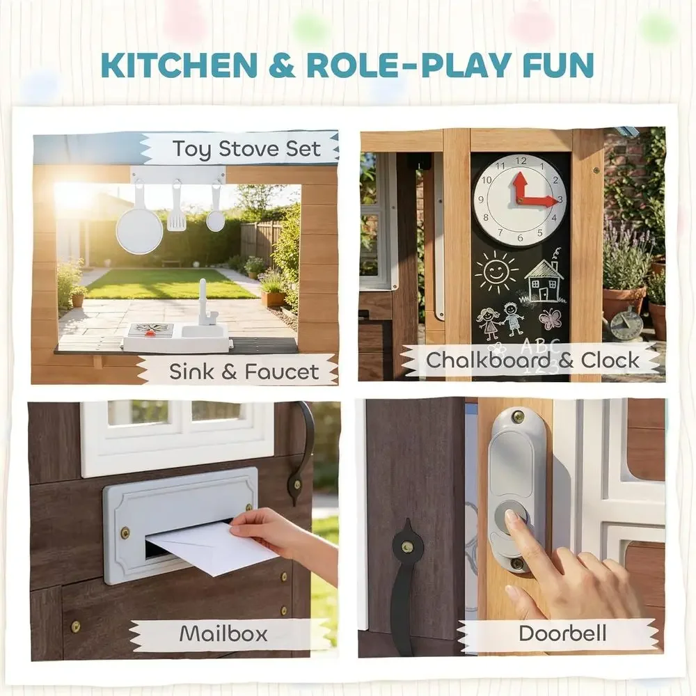 Qaba Outdoor Playhouse with Pe - đánh giá và giá Qaba Kids Outdoor Playhouse