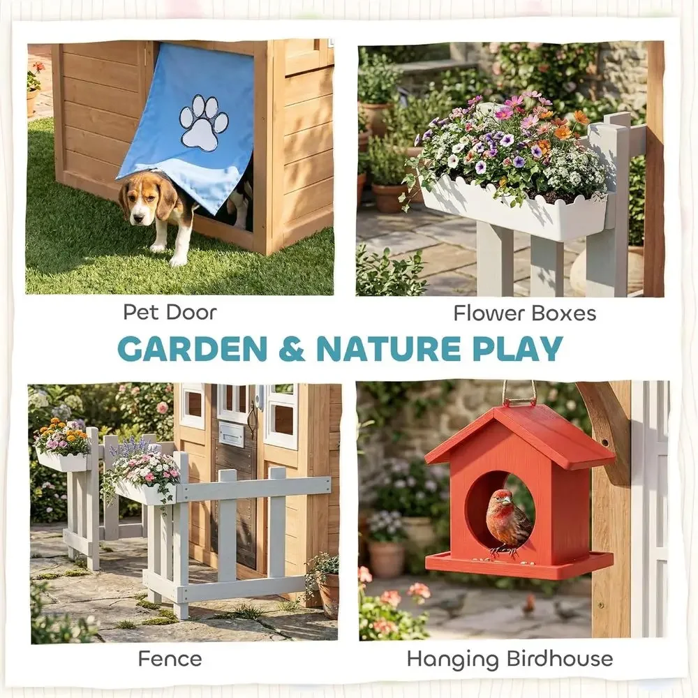 Qaba Outdoor Playhouse with Pe - đánh giá và giá Qaba Kids Outdoor Playhouse