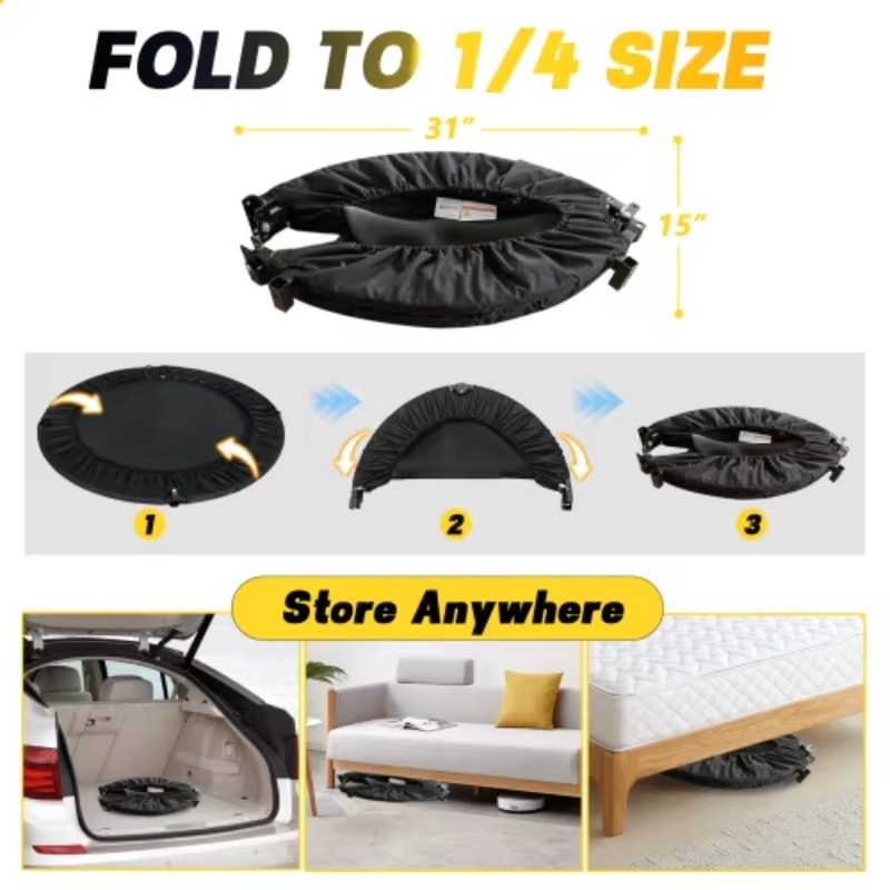 Foldable Trampoline With Handl - đánh giá và giá Mini Trampoline Spring