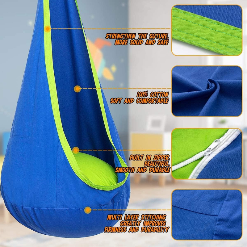 Children Hanging Pod Swing Ham - đánh giá và giá Kids Outdoor Hammock Chair