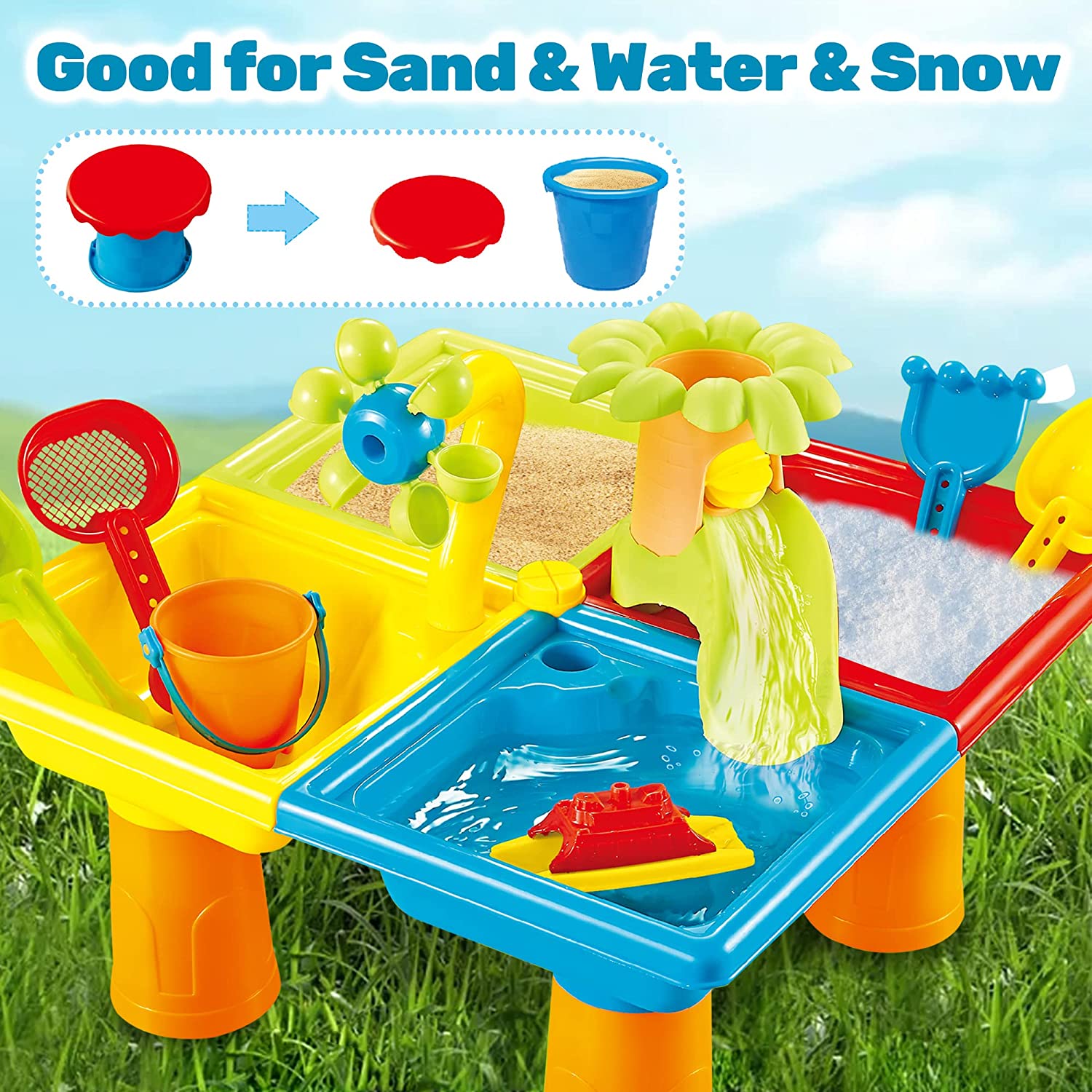 Beach Table Sand Play Toys Chi - đánh giá và giá Kids Outdoor Water Play Table