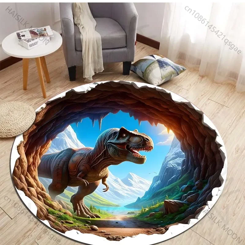 HD 3D Dinosaur Print Round Rug - đánh giá và giá Kids Outdoor Flooring