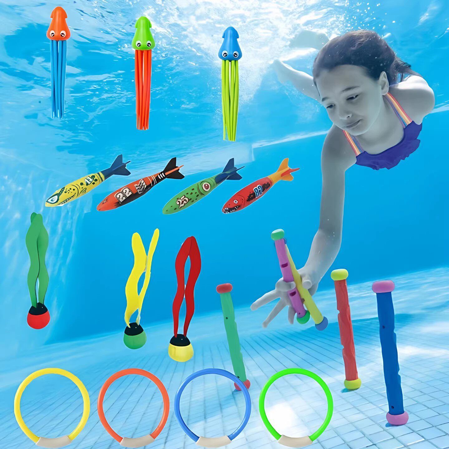 Plastic Pool Dive Toy Set for  - đánh giá và giá Kids Outdoor Activity Centre