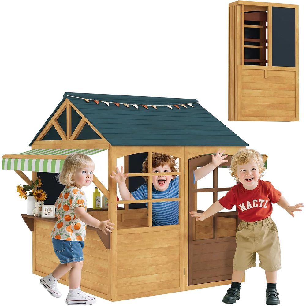 Qaba oldable Outdoor Playhouse - đánh giá và giá Qaba Kids Outdoor Playhouse