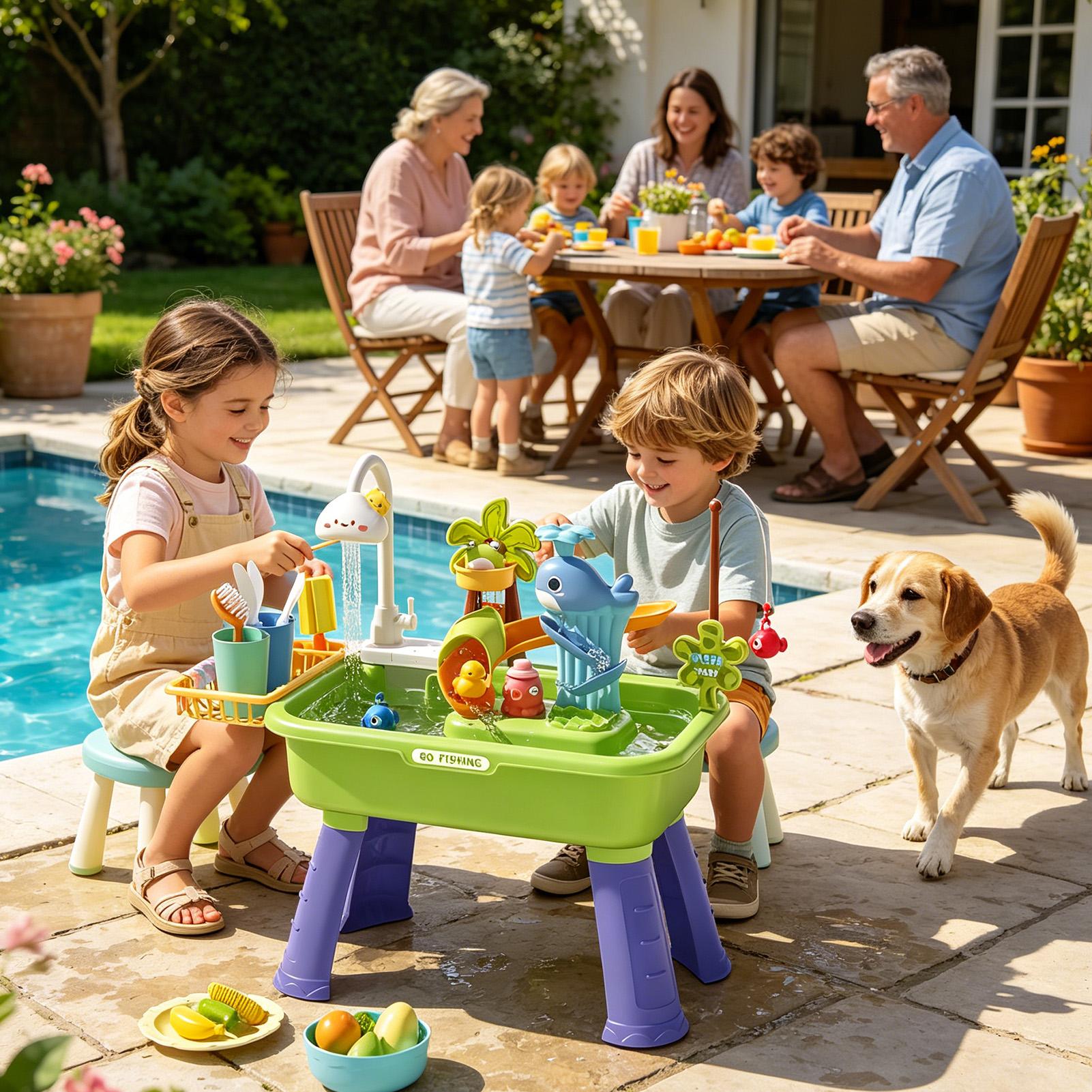 Water Table For Kids With Pump - đánh giá và giá Kids Outdoor Water Play Table
