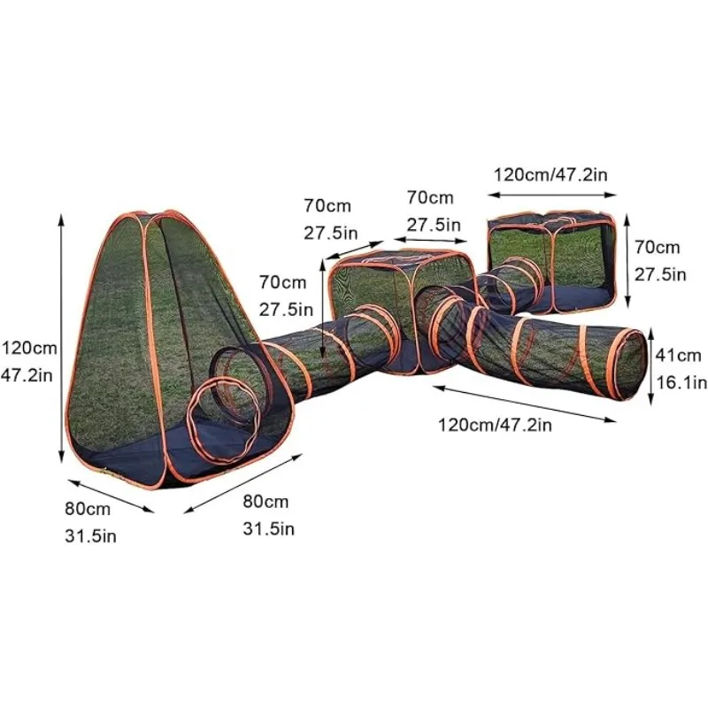 6-in-1 Tent Cat Enclosures wit - đánh giá và giá Outdoor Tent Playhouse