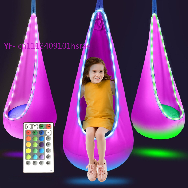 Glowing LED Inflatable Hammock - đánh giá và giá Kids Outdoor Hammock Chair