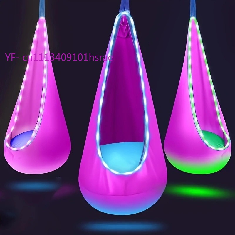 Glowing LED Inflatable Hammock - đánh giá và giá Kids Outdoor Hammock Chair