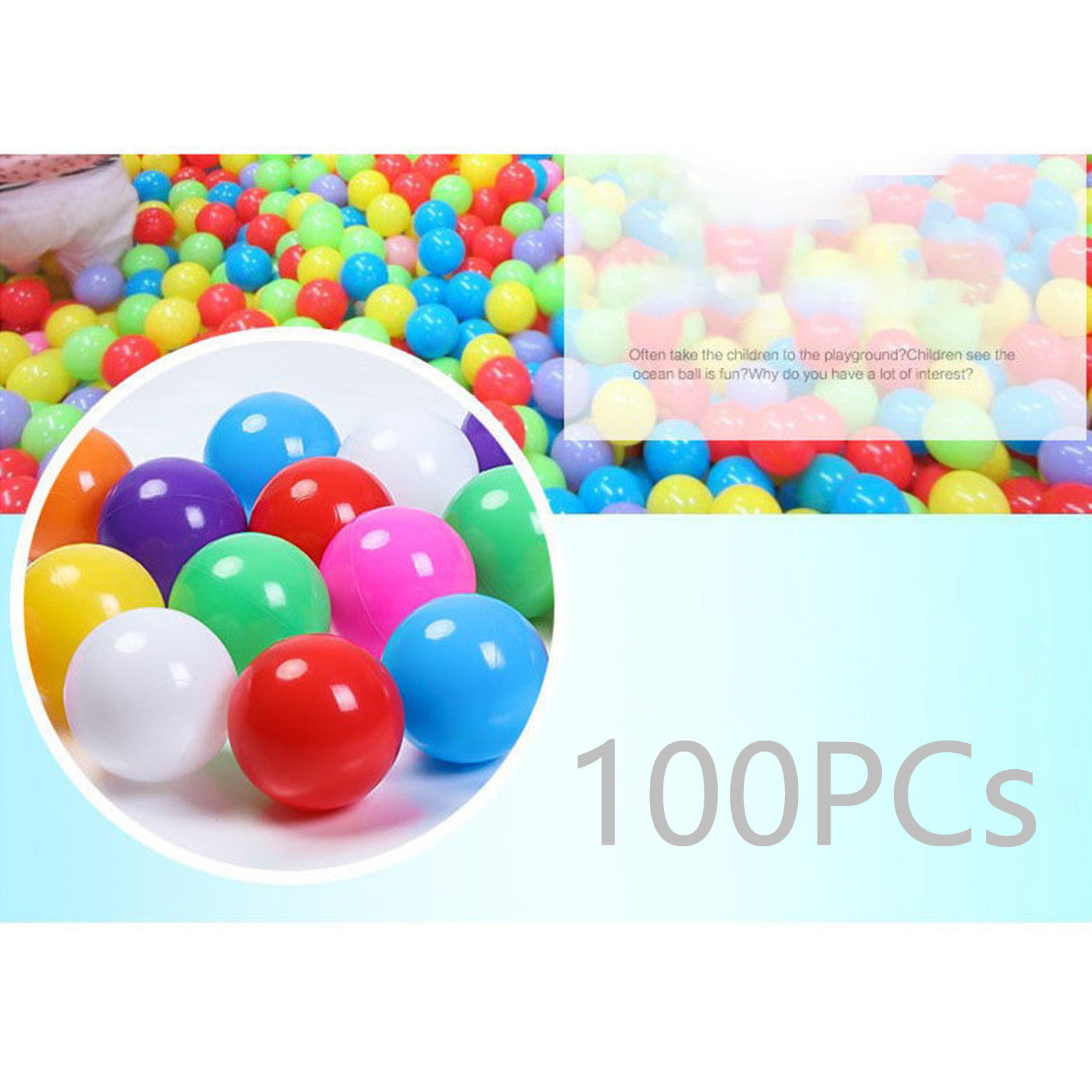 100PCS 55MM Baby Plastic Balls - đánh giá và giá Kids Outdoor Activity Centre