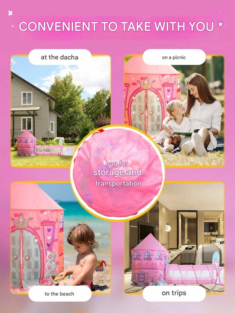 1-piece pink unicorn castle 3- - đánh giá và giá Outdoor Tent Playhouse