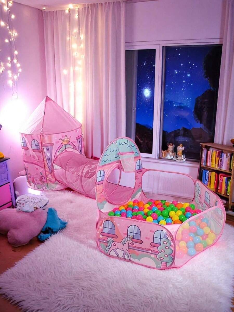 1-piece pink unicorn castle 3- - đánh giá và giá Outdoor Tent Playhouse