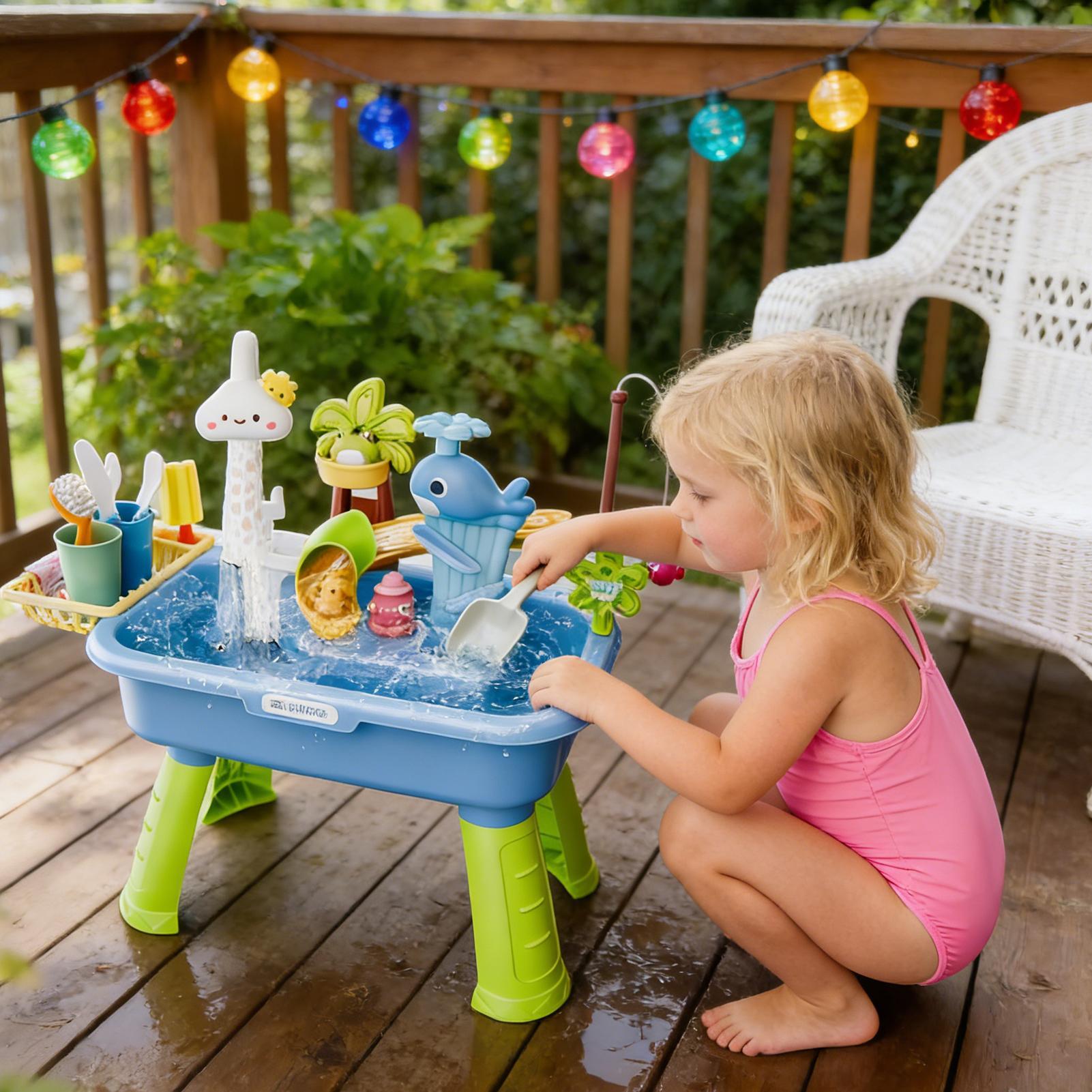 Children's Outdoor Beach Toy T - đánh giá và giá Kids Outdoor Water Play Table